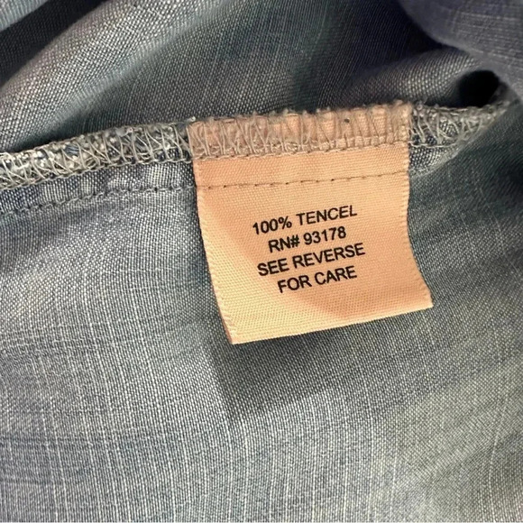 Philosophy women's size XS denim tab sleeve modest denim dress with pockets - Picture 7 of 7